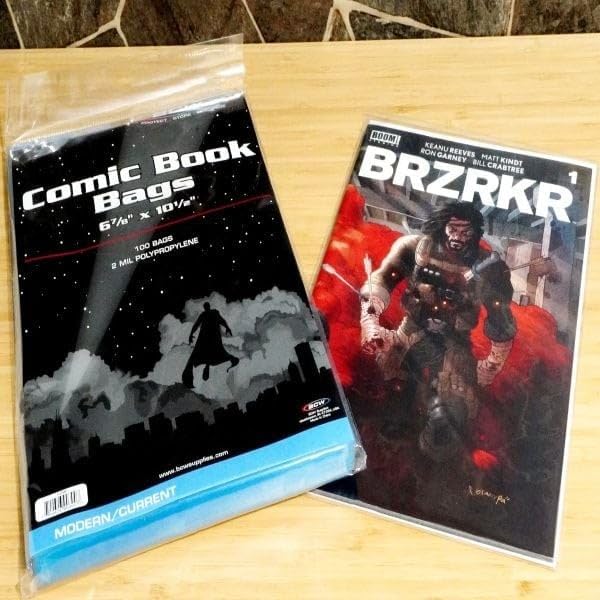 BCW Current/Modern Comic Bags - 100 ct | Acid-Free Modern Comic Bags for Current Issues | Exterior 6 7/8 x 10 1/2 inches | Crystal Clear Protection for Your Comic Collection - Image 2