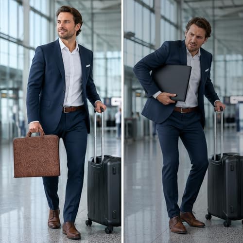 Padfolio, Portfolio Binder 3-Ring, Vegan Leather Portfolio for Students with Notepad Includes 5 Sheet Protectors for Documents Files, 1 Pen and 1 Detachable Shoulder Strap - Image 5