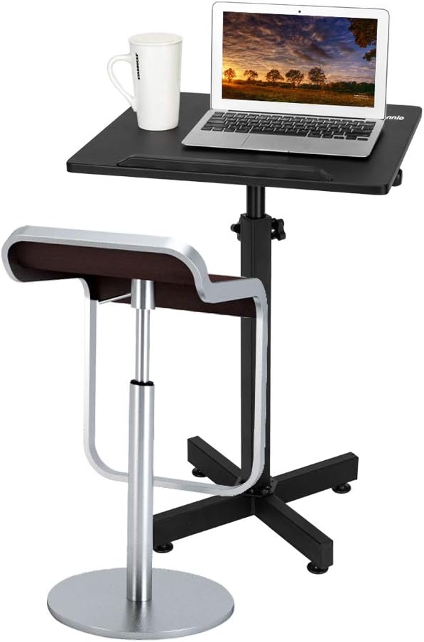 VINGLI Classic Lectern Podium Stand, Height Adjustable Church Classroom Lecture, Portable Presentation Concert Podium, Multi-Function Reading or Laptop Desk with Edge Stopper, Black - Image 6