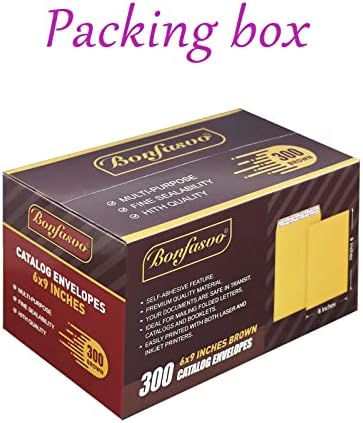 Bonfasvo 300 Pack 6x9 Brown Catalog Envelopes Peel & Seal Security Mailing Envelopes 120GSM Kraft Paper self Seal Envelopes for Invitations Papers Photos Documents Pictures Papers Files - Image 5