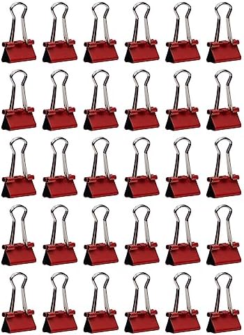JAM PAPER Colorful Binder Clips - Extra Small - 3/5 Inch (15 mm) - Red Binderclips - 30/Pack - Image 2