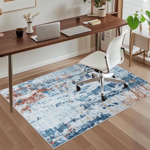 Office Chair Mat for Hardwood Floor, 48"x36" Easy Glide Computer Chair Mat Protector for Rolling Chair Under Desk Rug Nonslip Backing, Machine Wash by CHAKME