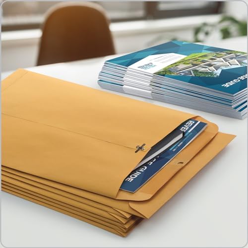 Quality Park 9 x 12 Clasp Envelopes with Deeply Gummed Flaps, Great for Filing, Storing or Mailing Documents, 28 lb Brown Kraft, 250 per Box (37590) - Image 7