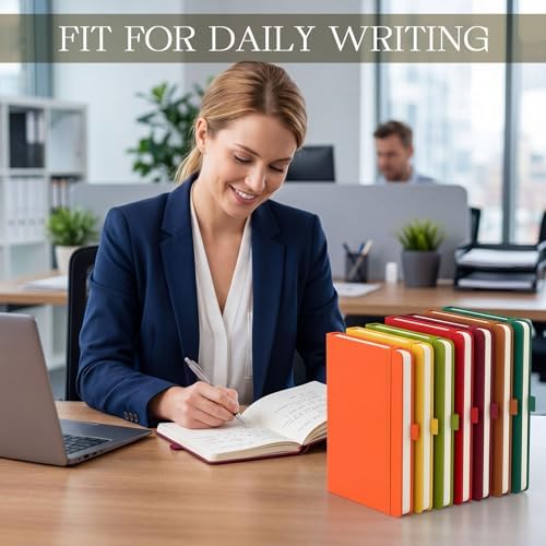 Laumoi 28 Pack A5 PU Leather Lined Notebook Journal, Vibrant Color,Simple - Image 3