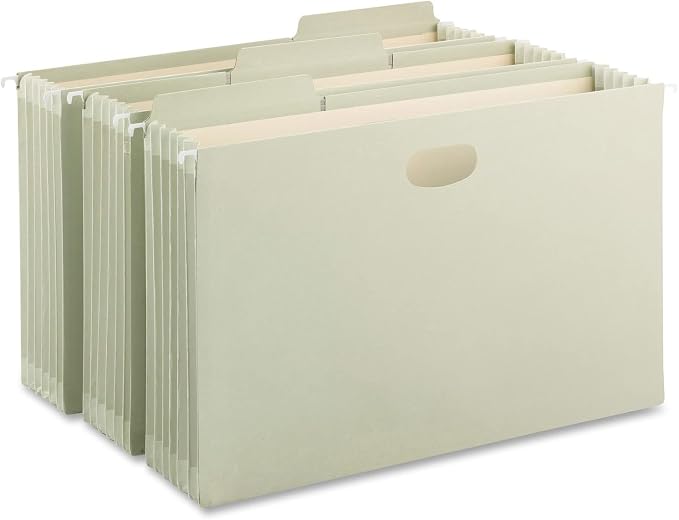 Smead FasTab Hanging Pocket with TUFF Construction and Full-Height Gusset, 5-1/4" Expansion, 1/3-Cut Built-in Tab, Legal Size, Moss, 9 per Box (64324) - Image 4