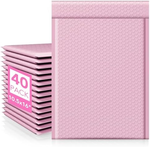 Fuxury Large Bubble Mailers 10.5x16 Inch 40 Pack Thick Padded Envelopes by Fuxury