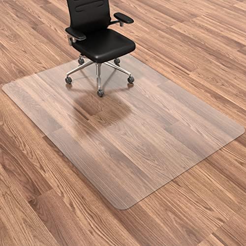 Office Chair Mat, 60"x 46" Office Chair Mat for Hardwood Floor, Floor Mat for Office Chair, Clear Desk Chair Floor Mat for Computer Desk by HOMEK