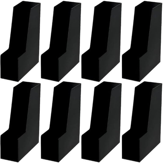 YBM Home Vertical File Bins Organizer Open Front Design for Easy Access to Files, Documents, and Magazines, Ideal for Home Office, Work Desktops, or School, Medium, 1262-8 by YBMHome