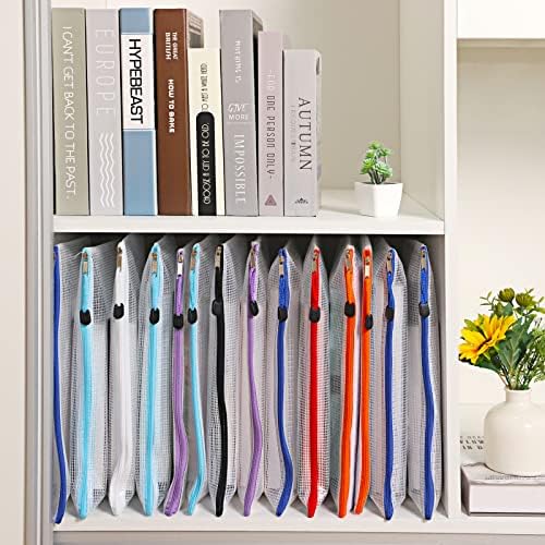 EOOUT 24pcs Mesh Zipper Pouch Bags, for Organizing Storage, Waterproof Zipper Pouches, Letter Size, File Bags for Toys, Puzzle, Board Games - Image 4