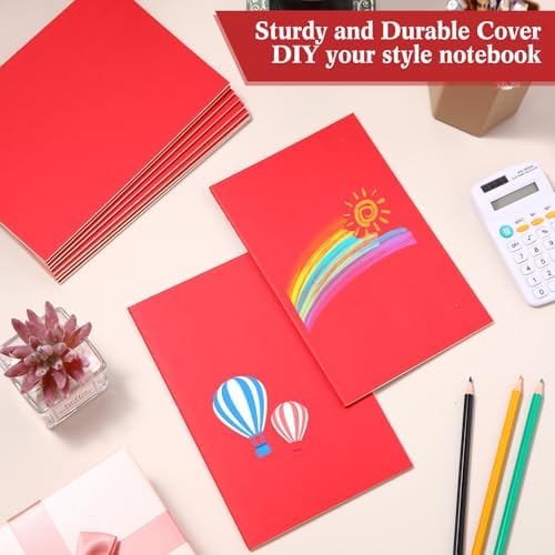 Mimorou 100 Pcs A5 Journals Notebooks Bulk,Red,Lined - Image 5