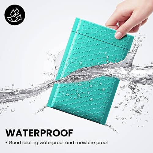 Fuxury Teal Bubble Mailers Bulk 4x8" 800 Pack, Waterproof Padded Envelopes - Image 4