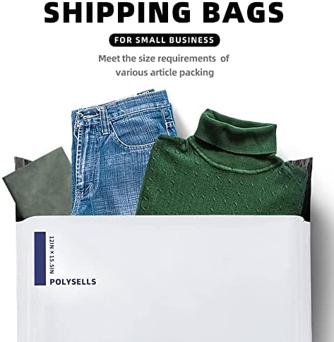 POLYSELLS 500 Pcs 12x15.5 Inch White Poly Mailers Shipping Envelopes, Strong Adhesive Sealing, Waterproof, and Tear-resistant Postal Mailing Bags for Clothing, Books, and Accessories - Image 6