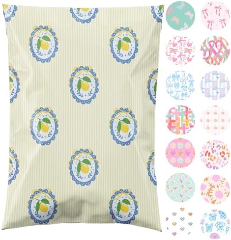 Pretty Package Store Poly Mailers 10x13, Lemons, 100 Pack by PrettyPackageStore