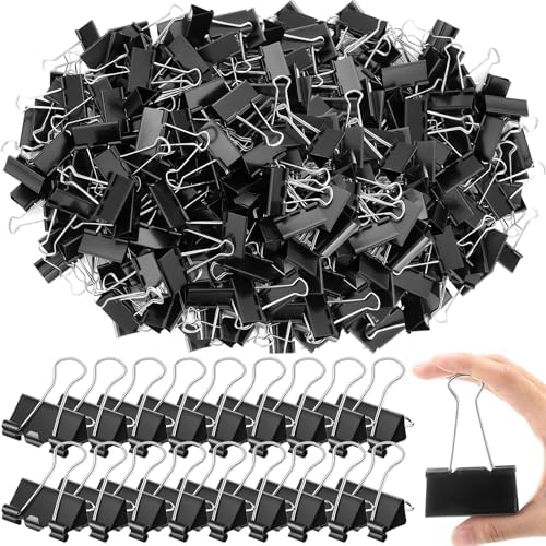 Jetec 200 Pcs Extra Large Binder Clips 2 Inch Binder Clips Bulk, Black by Jetec