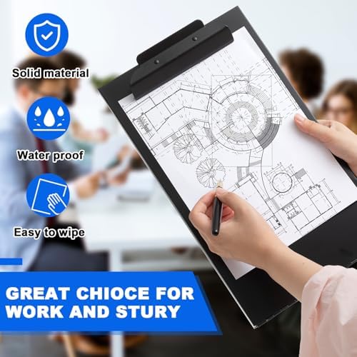 2 Pack Aluminum Clipboard with Storage (Legal Size) Form Holder Portfolio Aluminum Metal Binder Heavy Duty Metal Form Holder with Capacity Clip, for Office Business Medical Stationery - Image 5