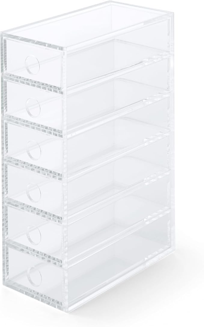 Muji Acrylic 6-Drawer Storage Box, 8.7 cm Width x 17 cm Depth x 25.2 cm Height by MUJI