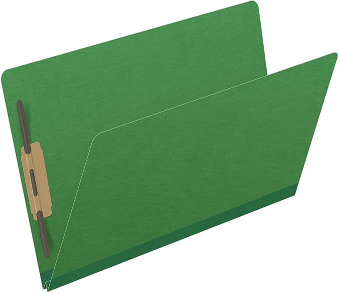 Ecom Folders End Tab Pressboard File Folders | Legal Size 25 Pt Stock with 2" Tyvek Expansion | Full Cut Tabs for Medical Charts, Legal Documents & Office Records | Moss Green, Box of 25 - Image 2
