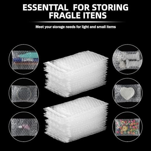 Frienda 300 Pcs Self Adhesive Bubble Bags Packing Pouches, 4" X 6" - Image 3