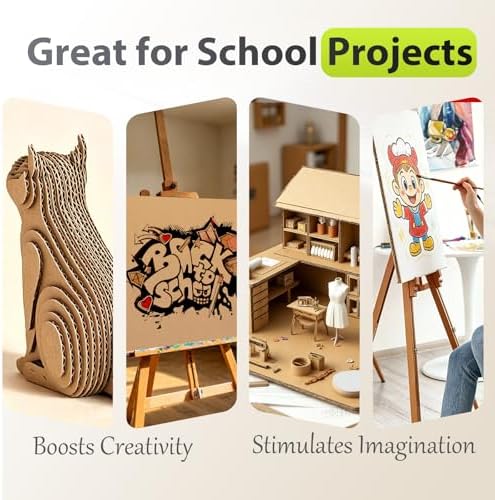 24" x 36" Large Cardboard Sheets, 15 Pack Brown Corrugated Cardboard Sheets, Double Wall Corrugated Poster Board for DIY Projects, School Supplies, Mailing, Packaging, Signboards & Displays - Image 5