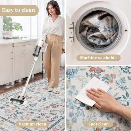 chakme Office Chair Mat for Hardwood Floor, 72"x48" Easy Glide Computer Desk Mat Protector for Rolling Chair Under Desk Rug Nonslip Backing, Machine Wash, (Floral) - Image 6