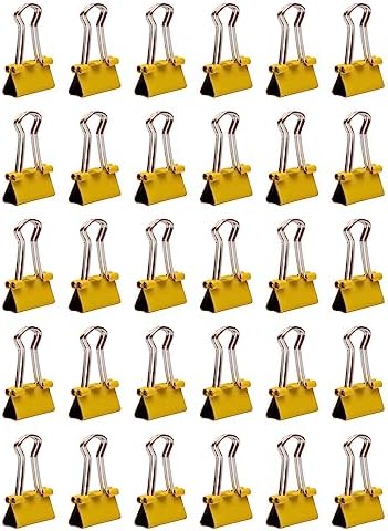 JAM PAPER Colorful Binder Clips - Extra Small - 3/5 Inch (15 mm) - Yellow Binderclips - 30/Pack - Image 2