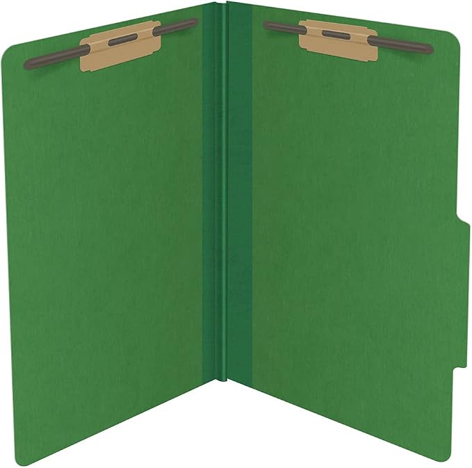 25 Pt. Pressboard Classification Folders, 2/5 Cut ROC Top Tab, Legal Size, No Dividers, Moss Green (Box of 25) - Image 4