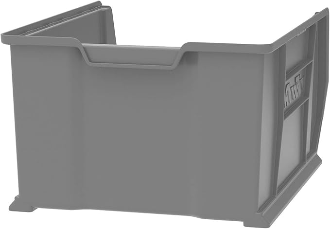 Akro-Mils 30289 Super-Size AkroBins Plastic Storage Bins, Space-Saving Stackable Bins for Garage, Classroom, Warehouse Organization, 24" L x 18" W x 12" H, Clear, 1-Pack - Image 2