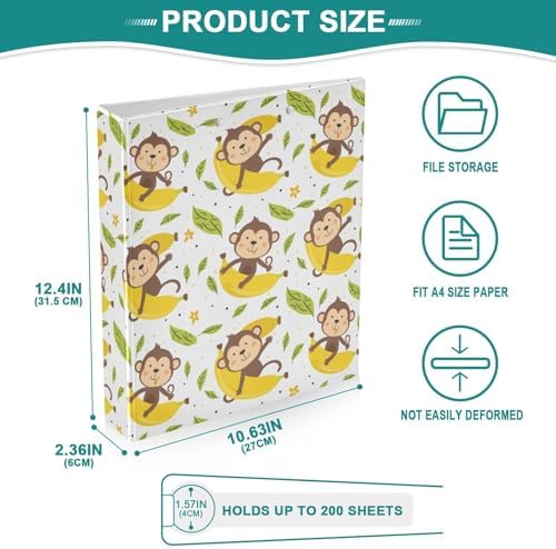 3 Ring Binder 1.5 Inch Clipboards Binders with Interior Pockets Round Ring Binder for Office Supplies and School - Image 4