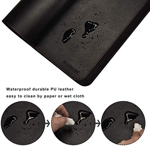 ZORESYN Large Leather Desk Pad 47.2"x23.6", Black - Image 5