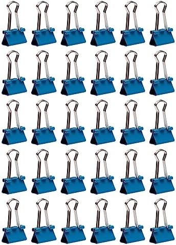 JAM PAPER Colorful Binder Clips - Extra Small - 3/5 Inch (15 mm) - Blue Binderclips - 30/Pack - Image 2