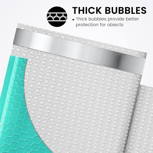 Fuxury Bubble Mailers 6x10" Teal Padded Envelopes 9600 Pack Bulk Pallet - Image 3