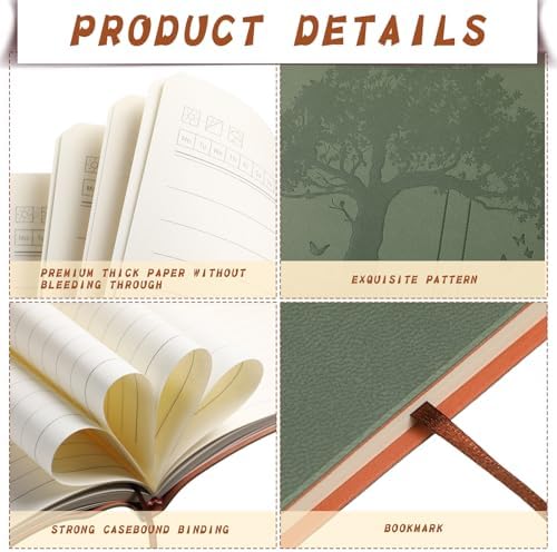 TaoBary A5 PU Leather Journals Bulk Colorful Tree Journal Notebook Soft Leather Cover Lined Ruled Writing Notebook for Back to School Office Group Team Volunteer(Vivid Color,12 Pcs) - Image 4