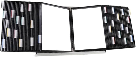 Tarifold Desktop Reference Display System, 60 Pockets, Black | 60 Double-Sided PVC Pockets, Holds 120 Letter-Size Sheets, Sturdy Metal Base, Quick-Find Indexing, Quick and Easy to Assemble by TARIFOLD