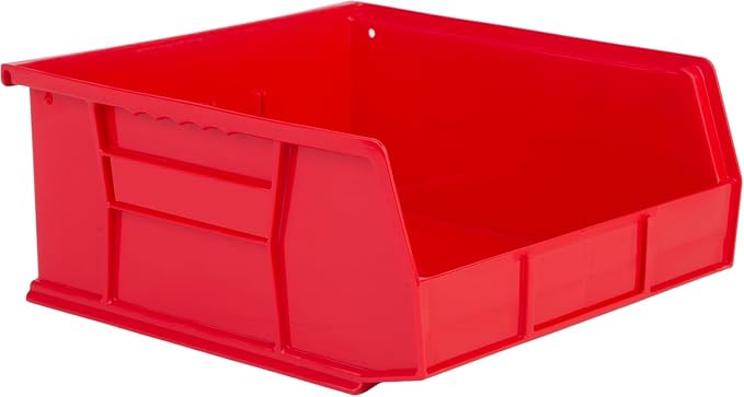 HE HUDSON EXCHANGE 11" x 11" x 5" (6 Pack) Plastic Stackable Storage Bin, Red - Image 2