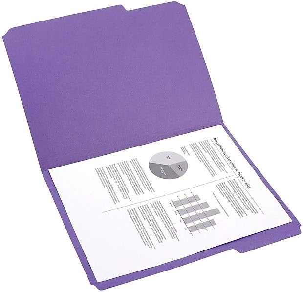 Staples Reinforced File Folders, 1/3-Cut Tab, Letter Size, Purple, 100/Box (ST508945-CC) - Image 6