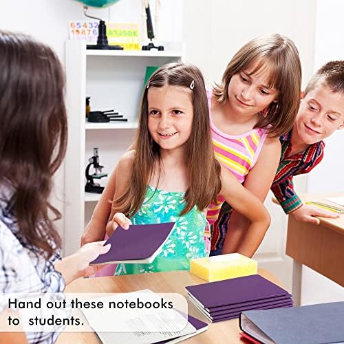 feela 36 Pack Soft Cover Journal Bulk, Lined Blank Travel Journal for Women Men Writing, Notebooks College Ruled for Work, Note Taking Notebook School Business Supplies, 8.2” x 5.5”, A5, Dark Purple - Image 7