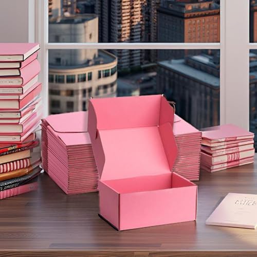 Pink Shipping Boxes 9x6x4 Inches, 20 Pack - Image 4