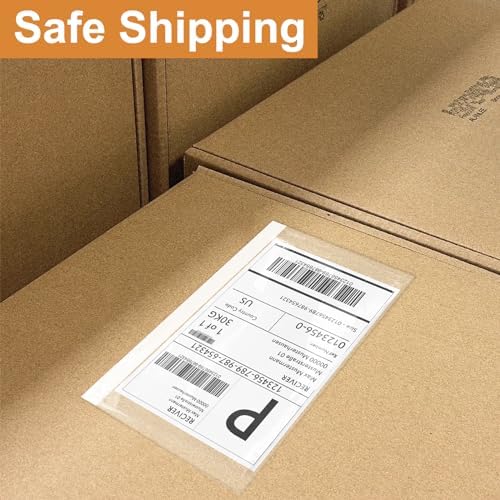 BESTEASY 6" x 9" Packing List Pouches, Strong Adhesive Plastic List Label Envelope, Clear Top Loading Packing List 200 Packs - Image 5