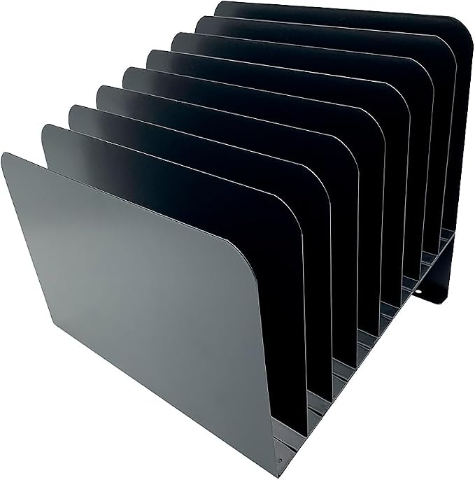 Huron Steel Wire Adjustable Vertical 8-Slot Desk File Binder Organizer Storage - Image 3