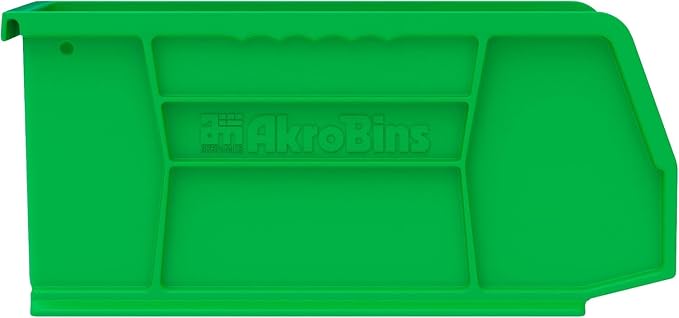 Akro-Mils 30230 AkroBins Plastic Storage Bins, 11"x5"x5", Green, 12-Pack | Space-Saving Stackable Bins for Garage, Pantry, Craft Organization - Image 7