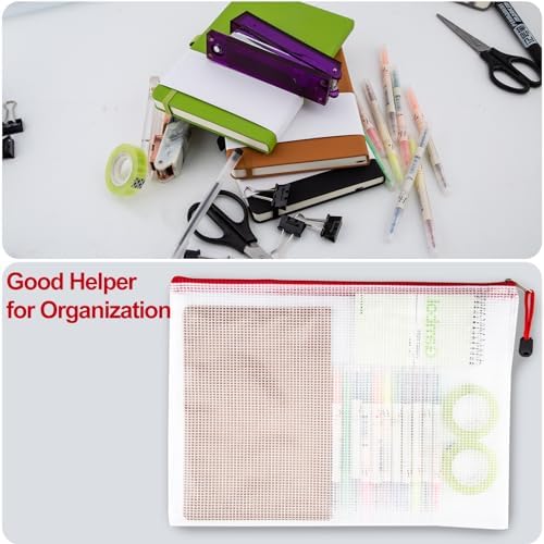 36pcs Mesh Zipper Pouch Bags,A4 Letter Size Zipper Mesh Document Pouch - Image 6
