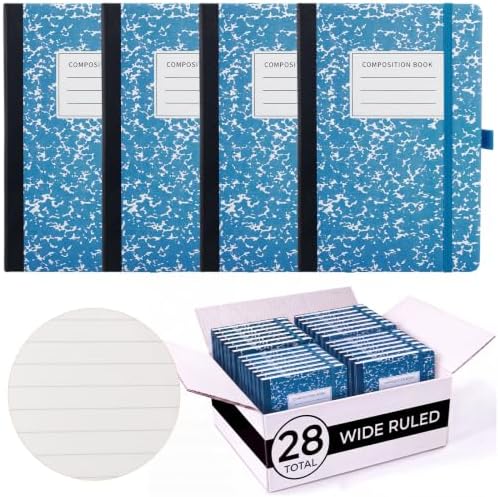 Laumoi 28 Pack A5 PU Leather Lined Notebook Journal, Sky Blue,Marble by Unknown