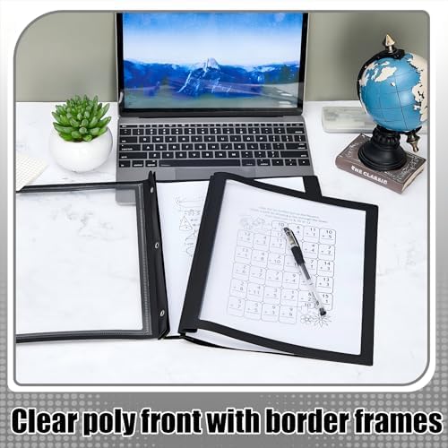 Teling 72 Pcs Report Covers with 3 Prong Presentation Folders, Black - Image 4
