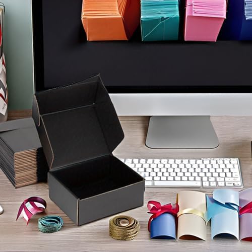 Black Shipping Boxes 8x6x3 Inches, 20 Pack - Image 4