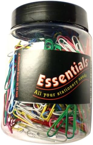 Stationery Tubs 32mm Large Plain Paper Clips - Assorted Colours (Pack of 500) - Image 2