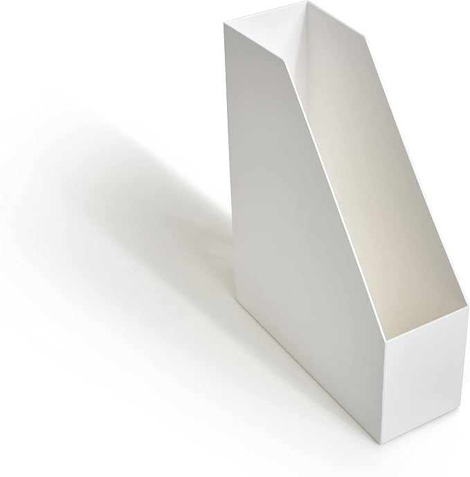 TRU RED Plastic Magazine File, White – Vertical Desktop Organizer for Magazines, Folders & Office Documents - Image 5