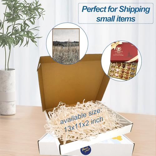 ROTCH 50 Pack 13x11x2'' Small Shipping Boxes, White Corrugated Cardboard Mailers for Small Business (M13112-E-W) - Image 5