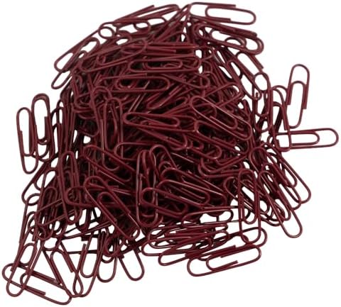JAM PAPER Colorful Standard Paper Clips - Regular 1 Inch - Burgundy Maroon Paperclips - 100/Pack - Image 3