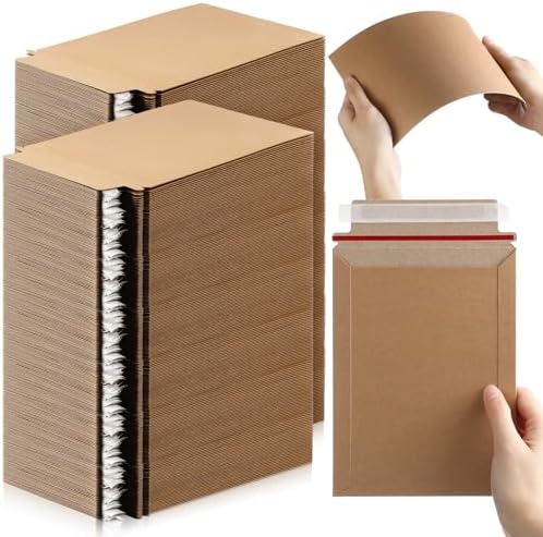 Fainne 250 Pieces 6x8 Rigid Photo Mailers, Cardboard Keep Flat by Fainne