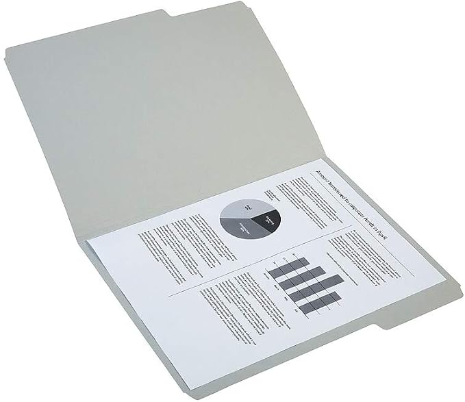 Staples Reinforced Colored File Folders, Letter Size, 3‑Tab Design, Gray, Heavy‑Duty Construction, 100/Box - Image 6
